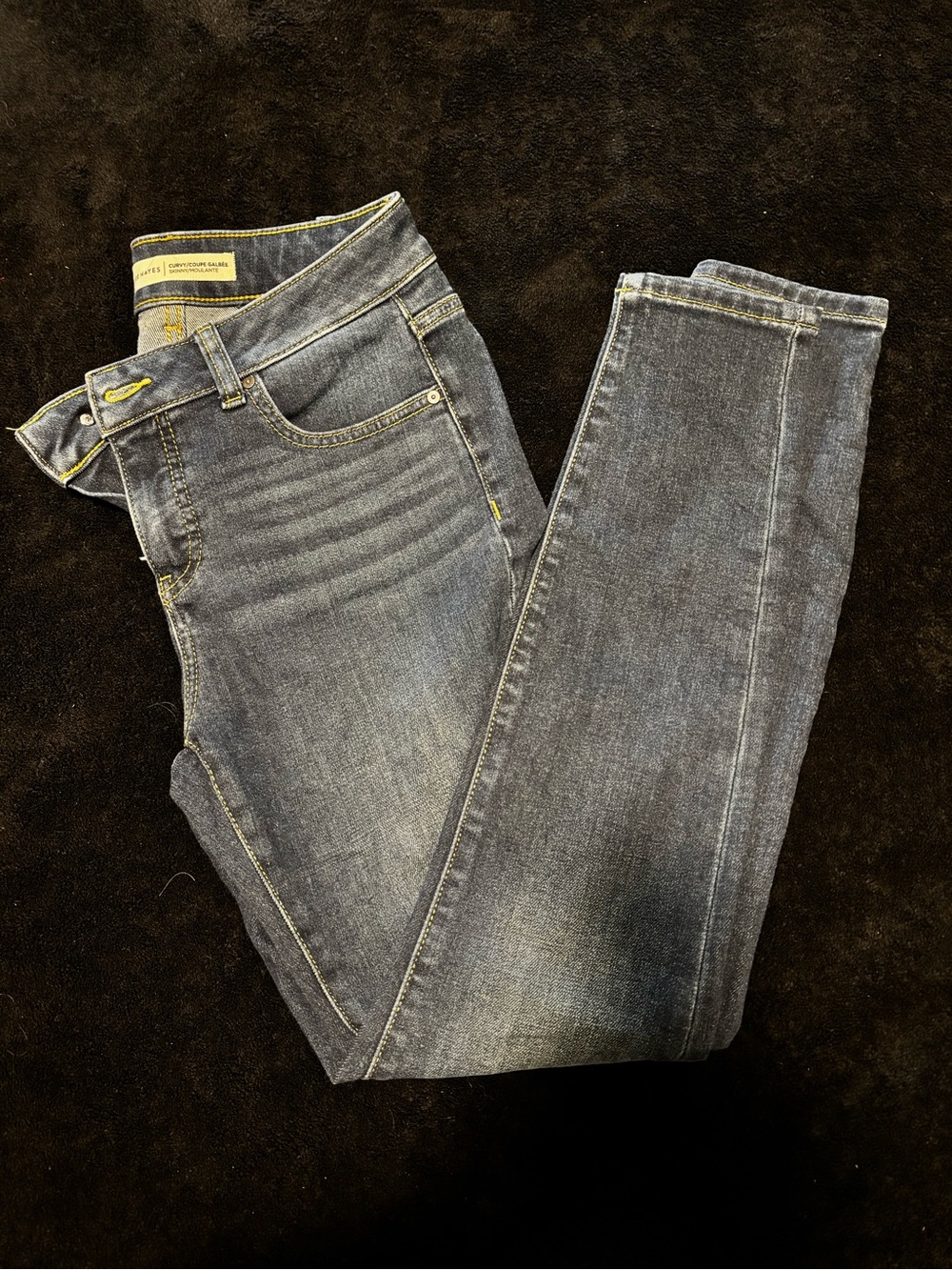 Denver Hayes Dark Blue Women's Curvy Fit Skinny Jeans
